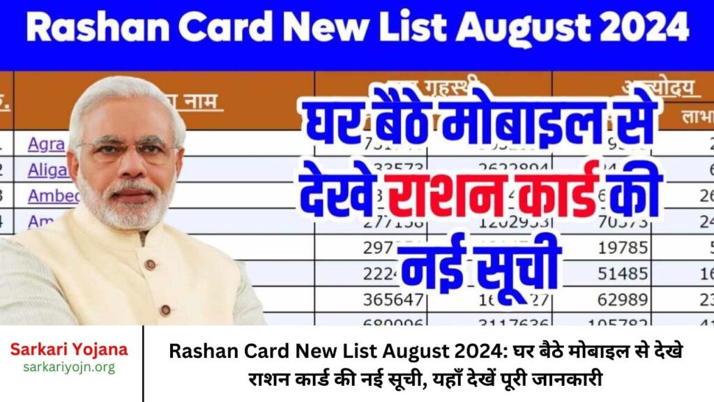 Rashan Card New List August 2024: घर बैठे मोबाइल से देखे राशन कार्ड की नई सूची, यहाँ देखें पूरी जानकारी