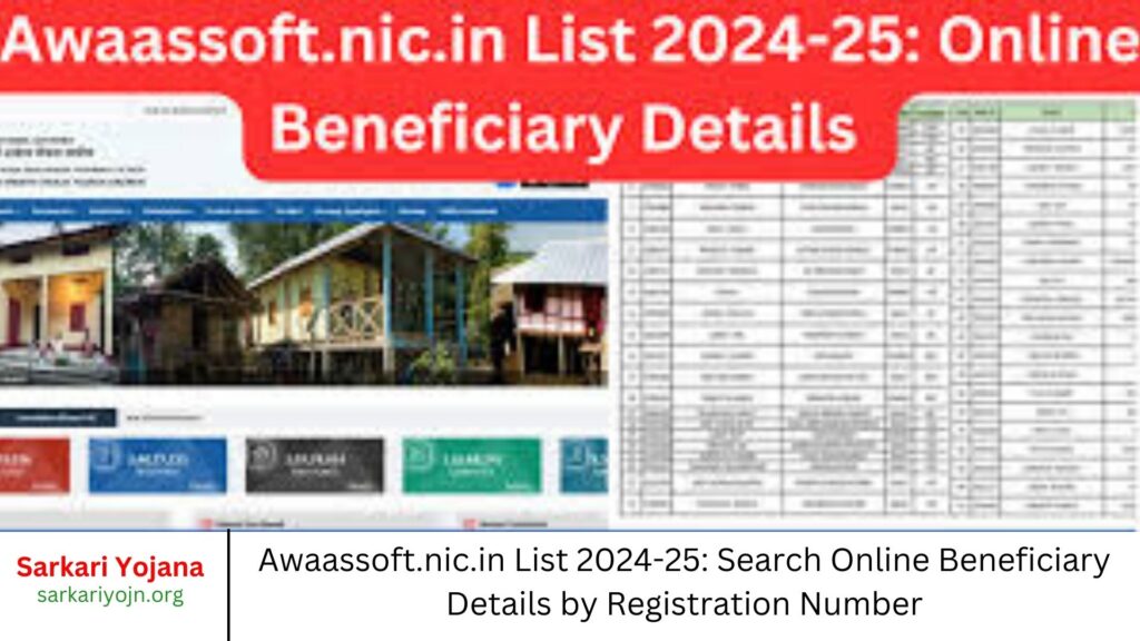 Awaassoft.nic.in List 2024-25 Search Online Beneficiary Details by Registration Number