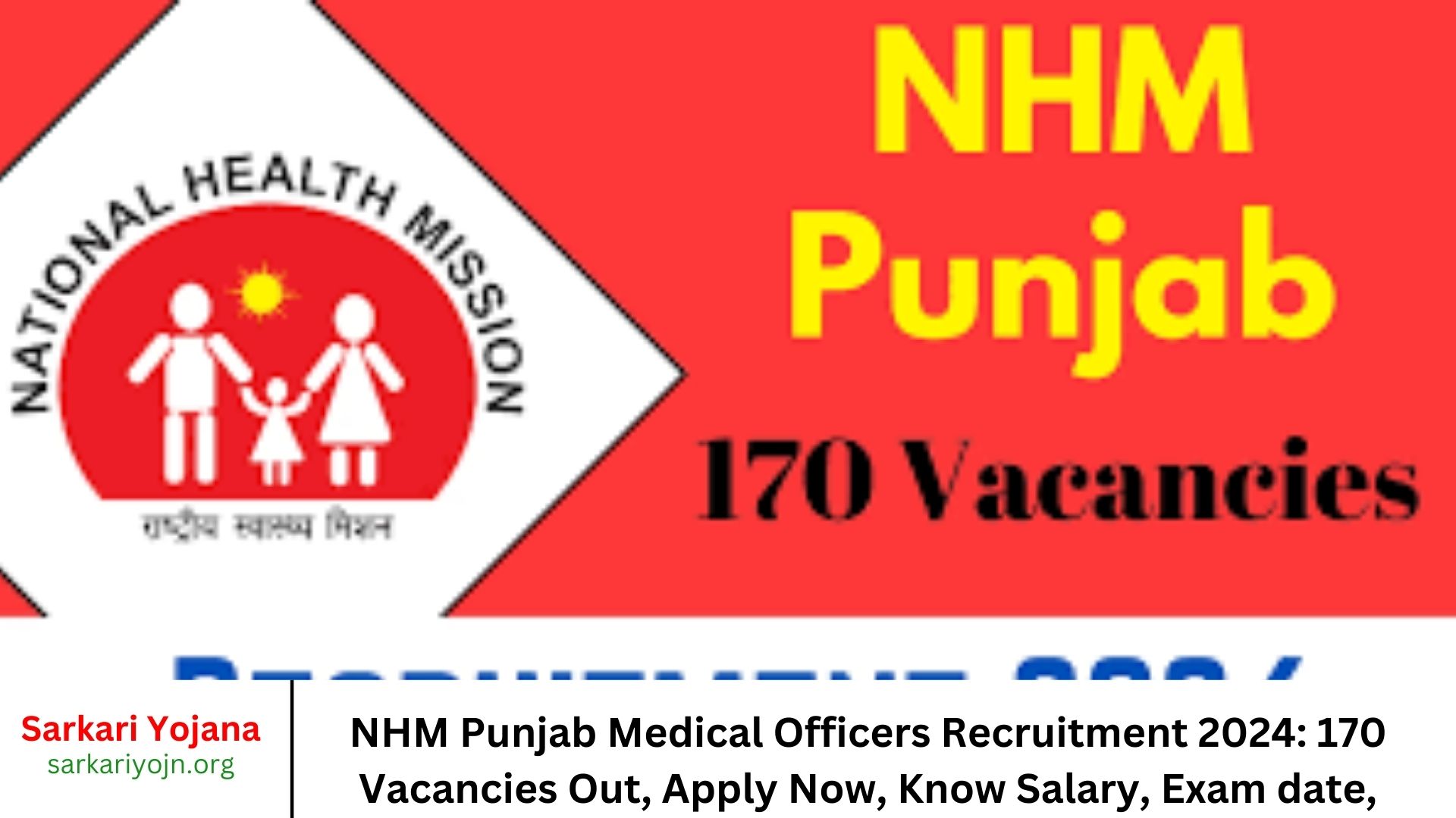 NHM Punjab Medical Officers Recruitment 2024 170 Vacancies Out, Apply Now, Know Salary, Exam date, Fees, Eligibility