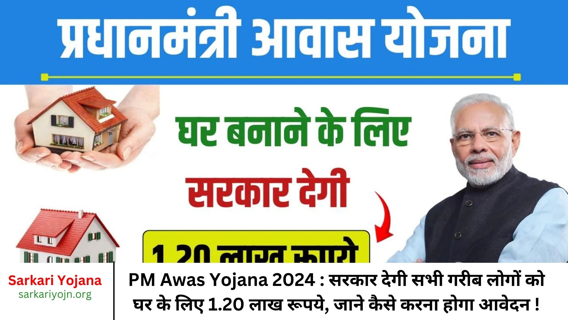 PM Awas Yojana 2024 : सरकार देगी सभी गरीब लोगों को घर के लिए 1.20 लाख रूपये, जाने कैसे करना होगा आवेदन !